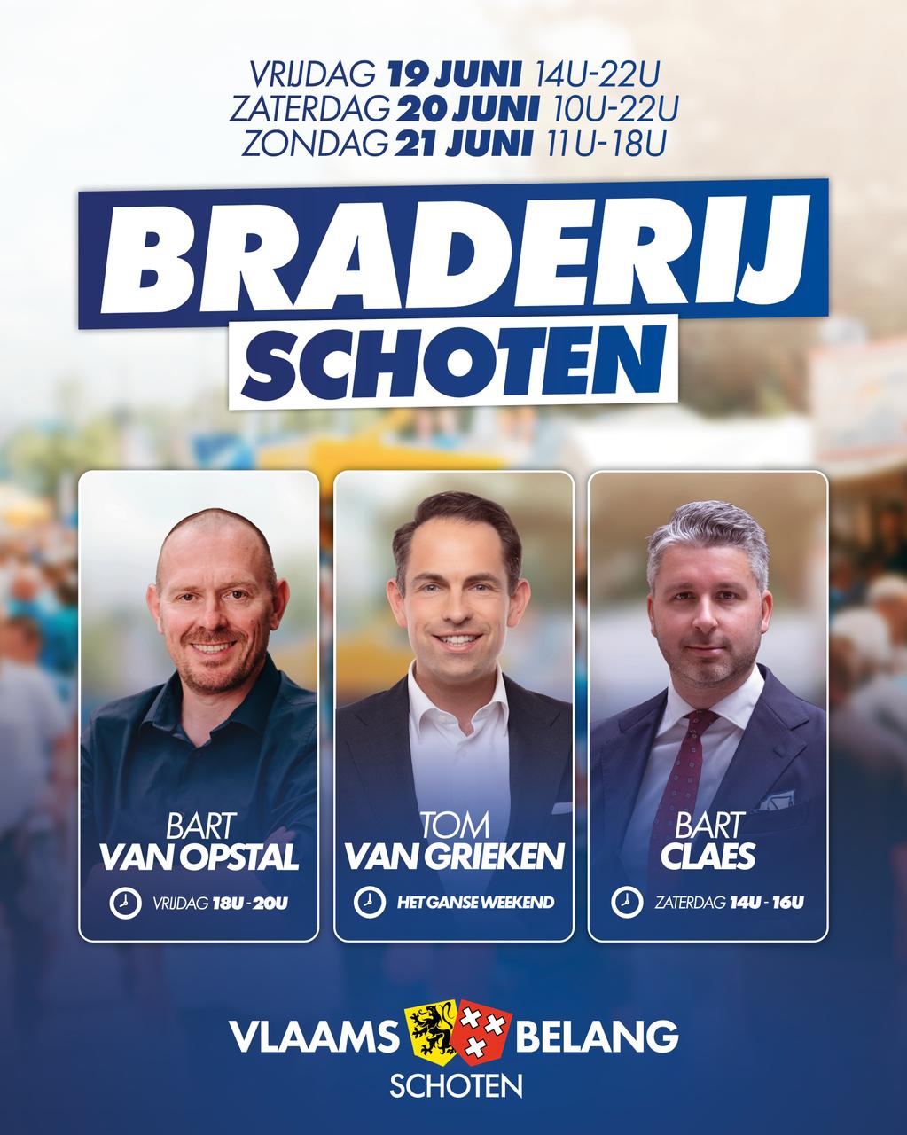 Kom langs bij onze stand tijdens de Schotense braderij!