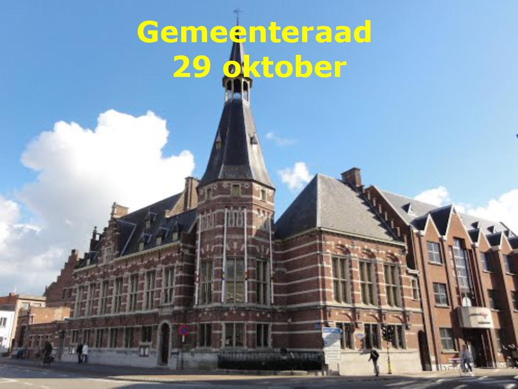 Uit de gemeenteraad van 29 oktober