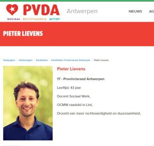 STUDENTENOPSTAND  TEGEN KLIMAATGEKKE PVDA-DOCENT PIETER LIEVENS