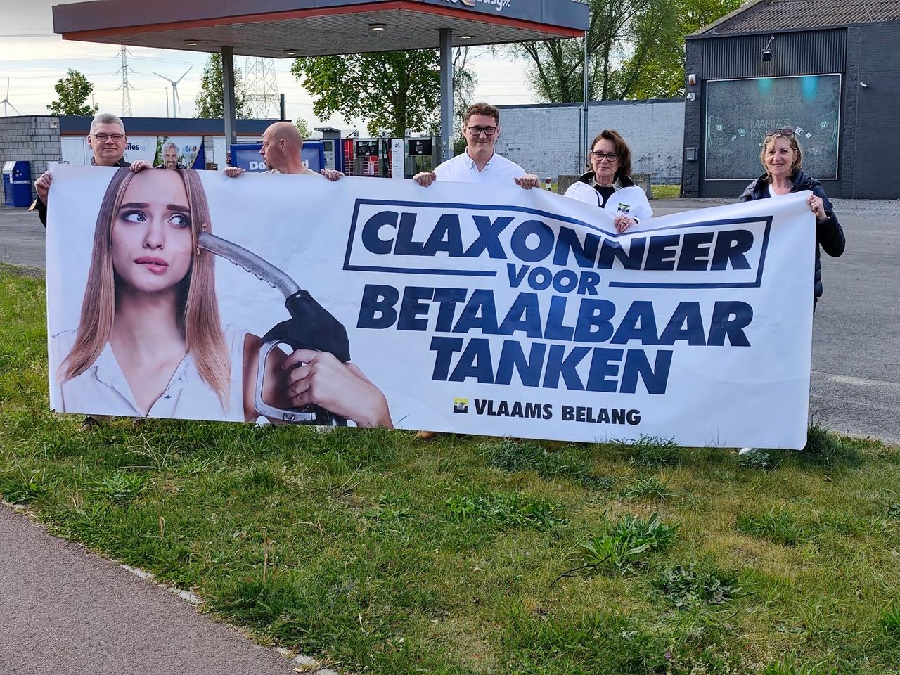Vlaams Belang houdt claxonneeractie tegen hoog blijvende energieprijzen