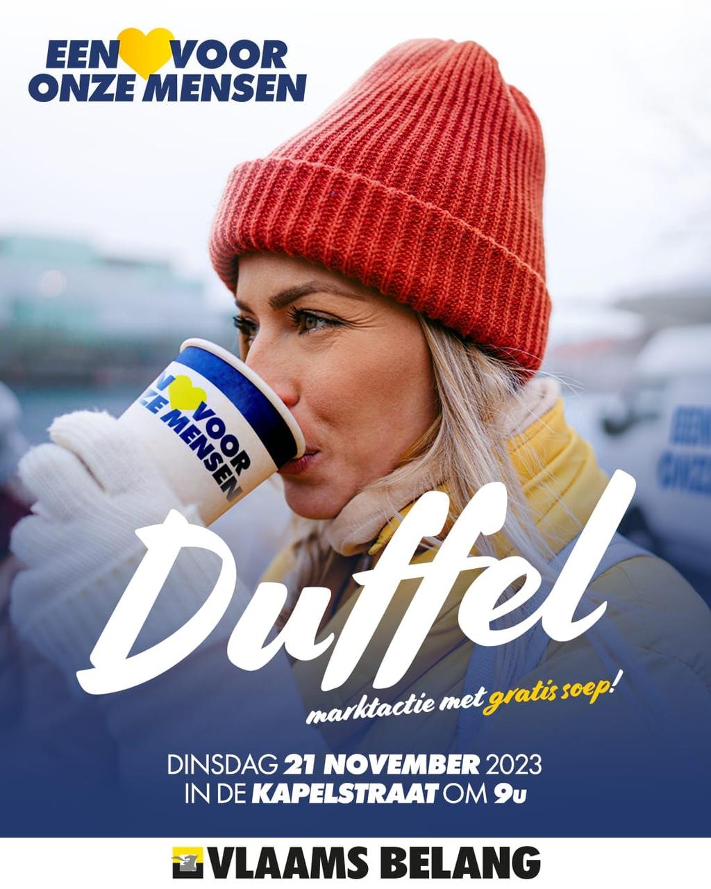 21 November 2023 zullen we GRATIS soep uitdelen op de wekelijkse markt.