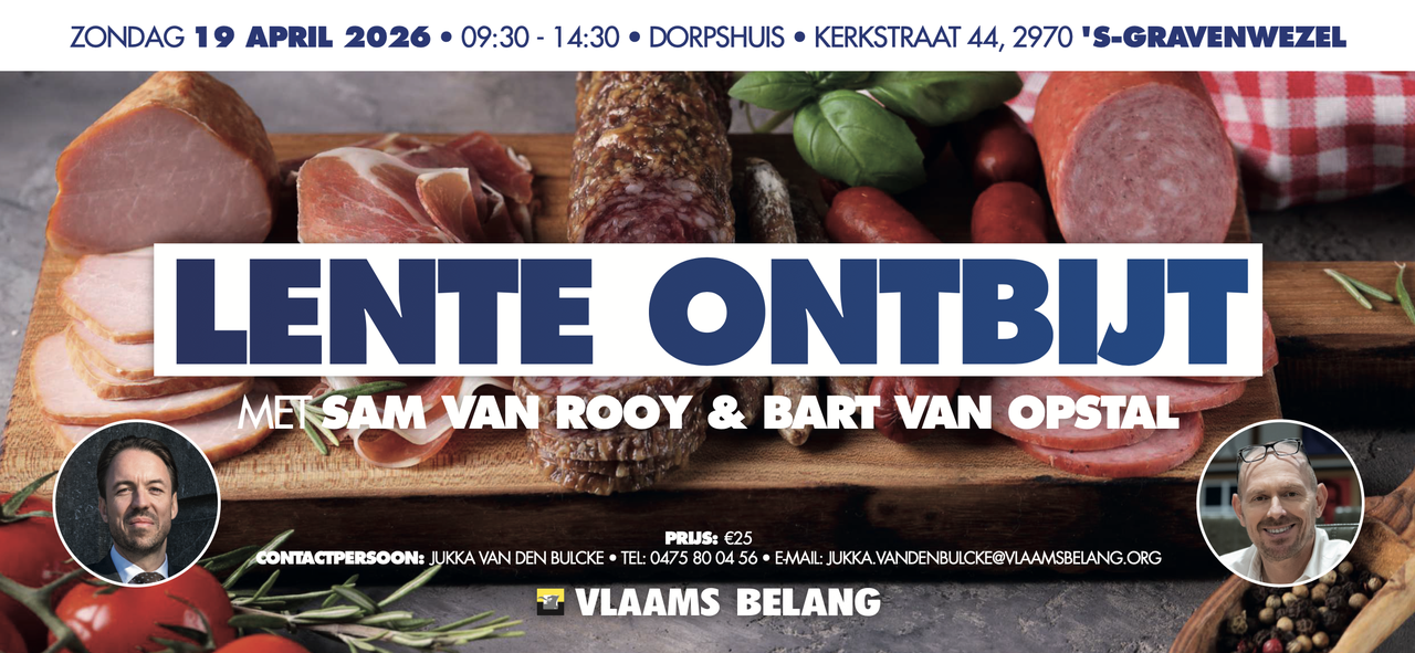 Vlaams Belang Schilde nodigt u uit op het Lenteontbijt.