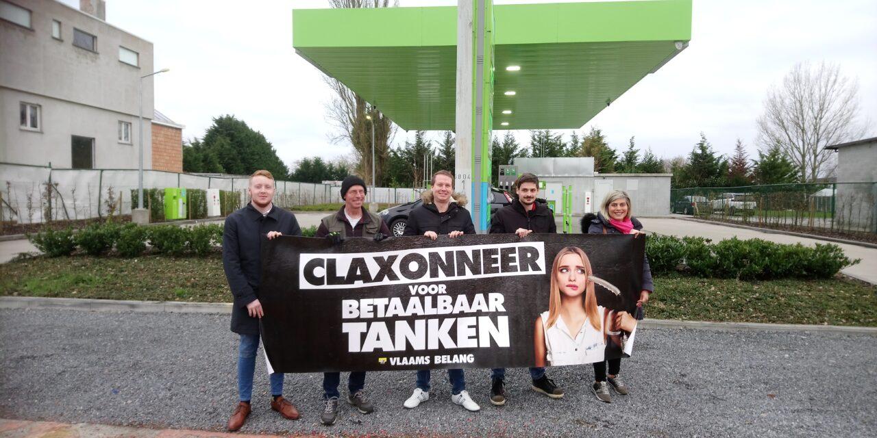 Vlaams Belang Sint-Truiden voert actie voor betaalbaar tanken!