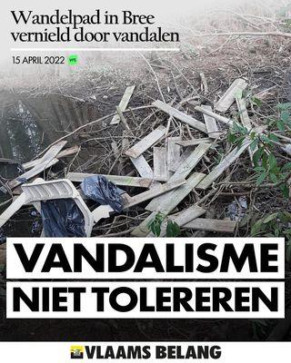 Vlaams Belang Bree hekelt vandalisme