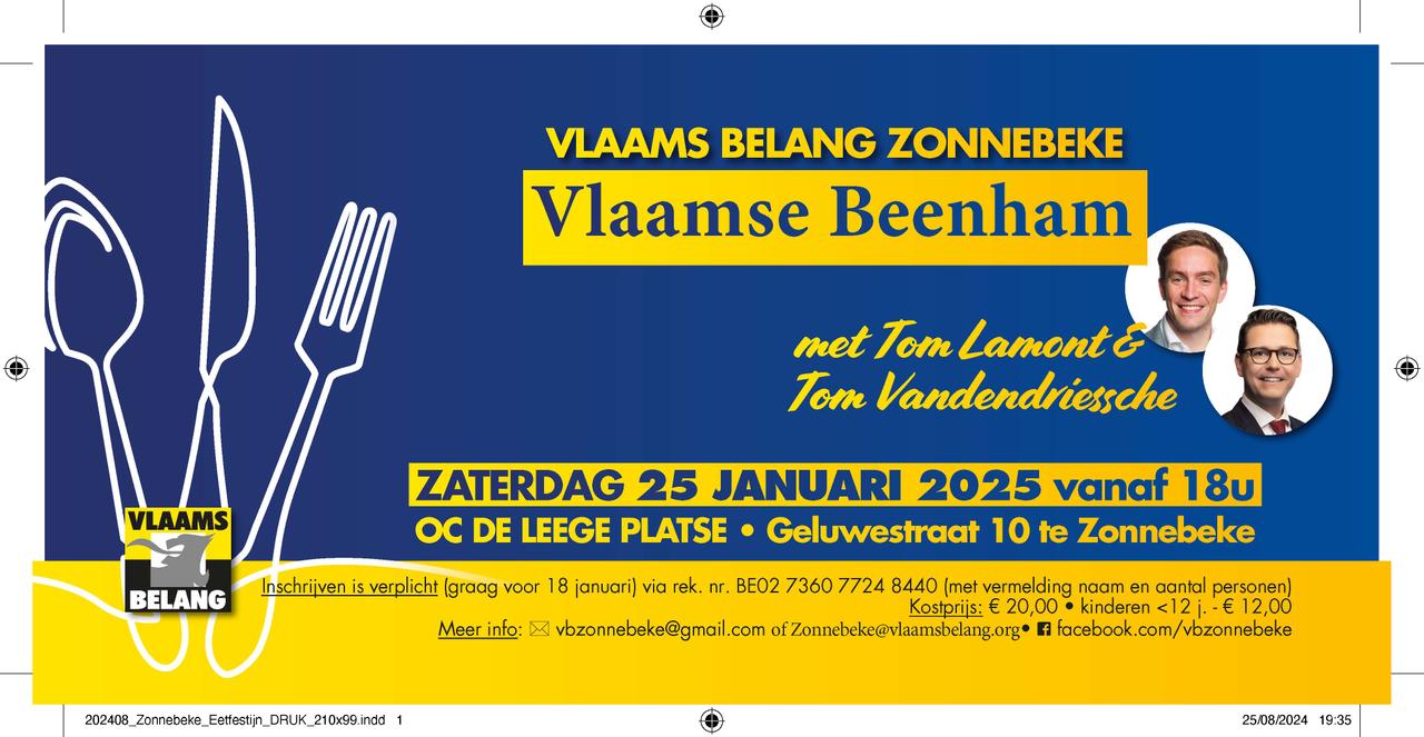 Vlaamse Beenham 25 januari 2025 — Lokaal @ Vlaams Belang