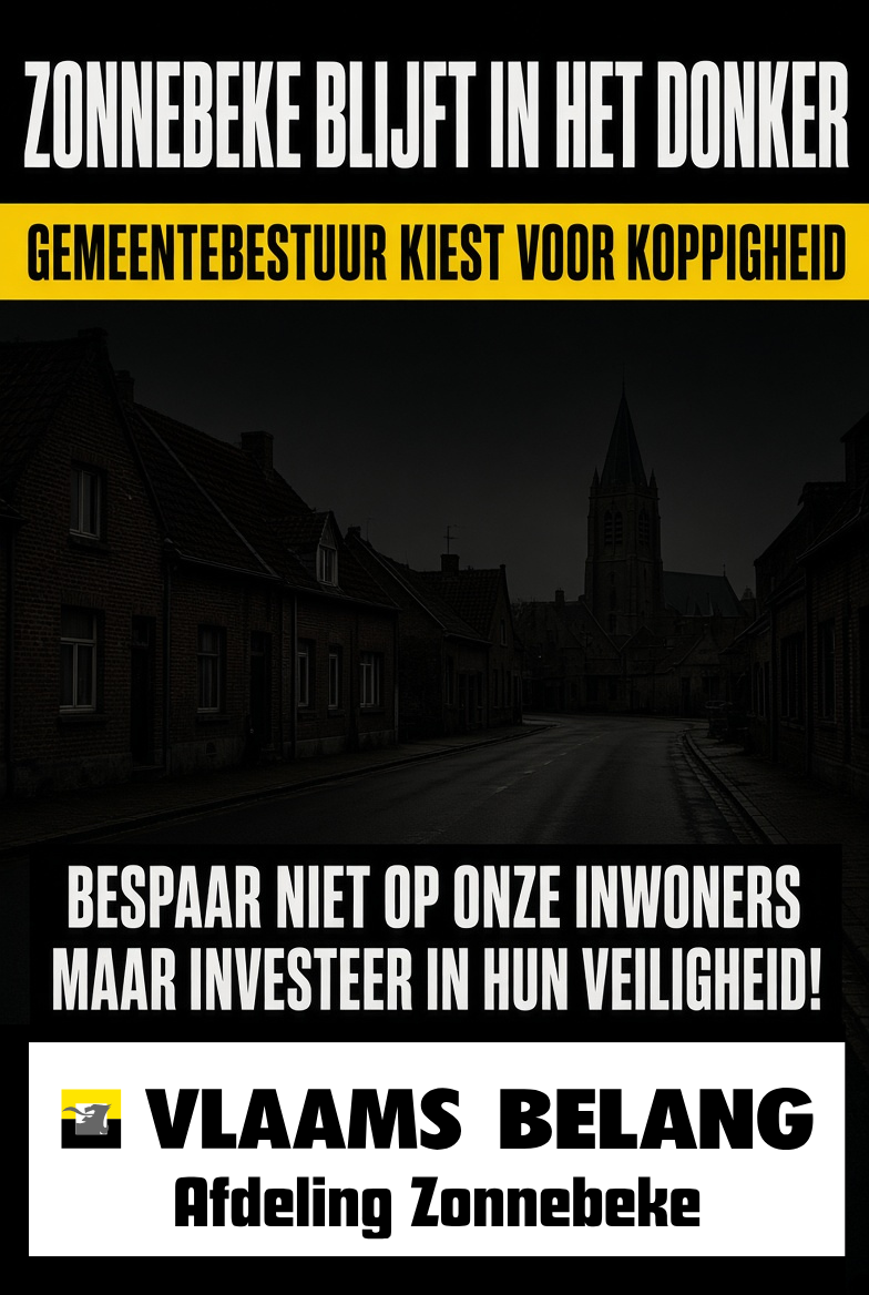 Zonnebeke blijft in het donker!