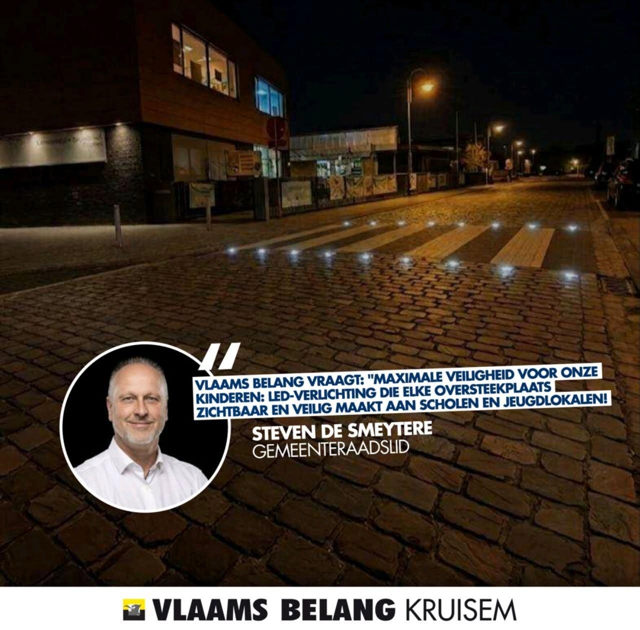 Persbericht: LED-verlichting die elke oversteekplaats zichtbaar en veilig maakt aan scholen en jeugdlokalen.