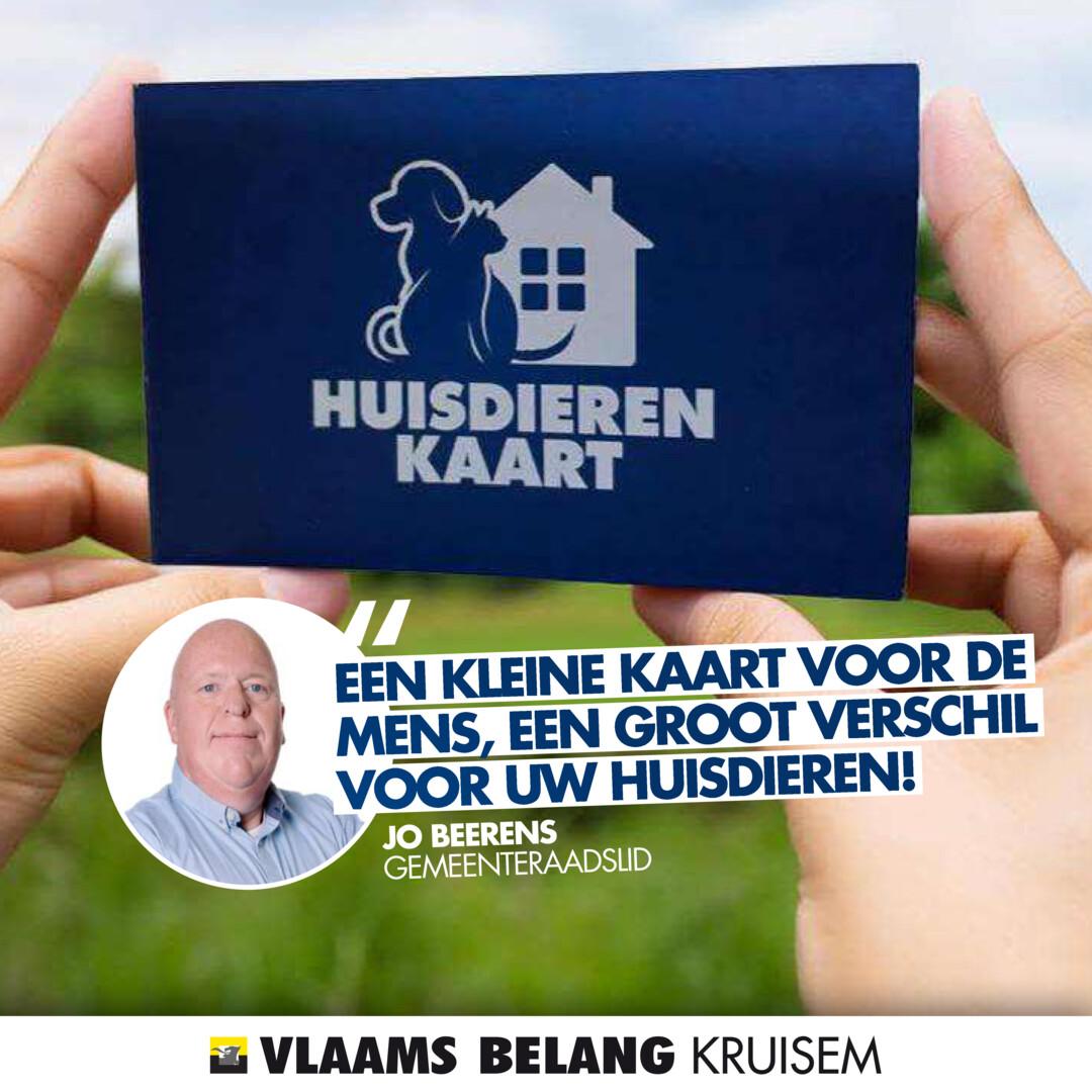 JO BEERENS VRAAGT OM HUISDIERENKAARTJE IN TE VOEREN!