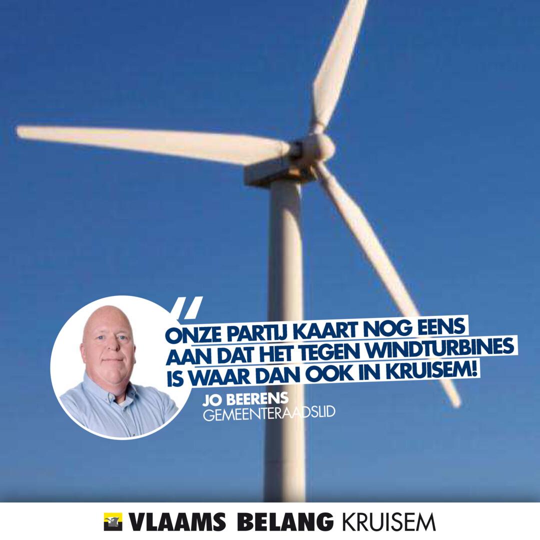Vlaams Belang maakt standpunt nog eens duidelijk over windturbines in Kruisem!
