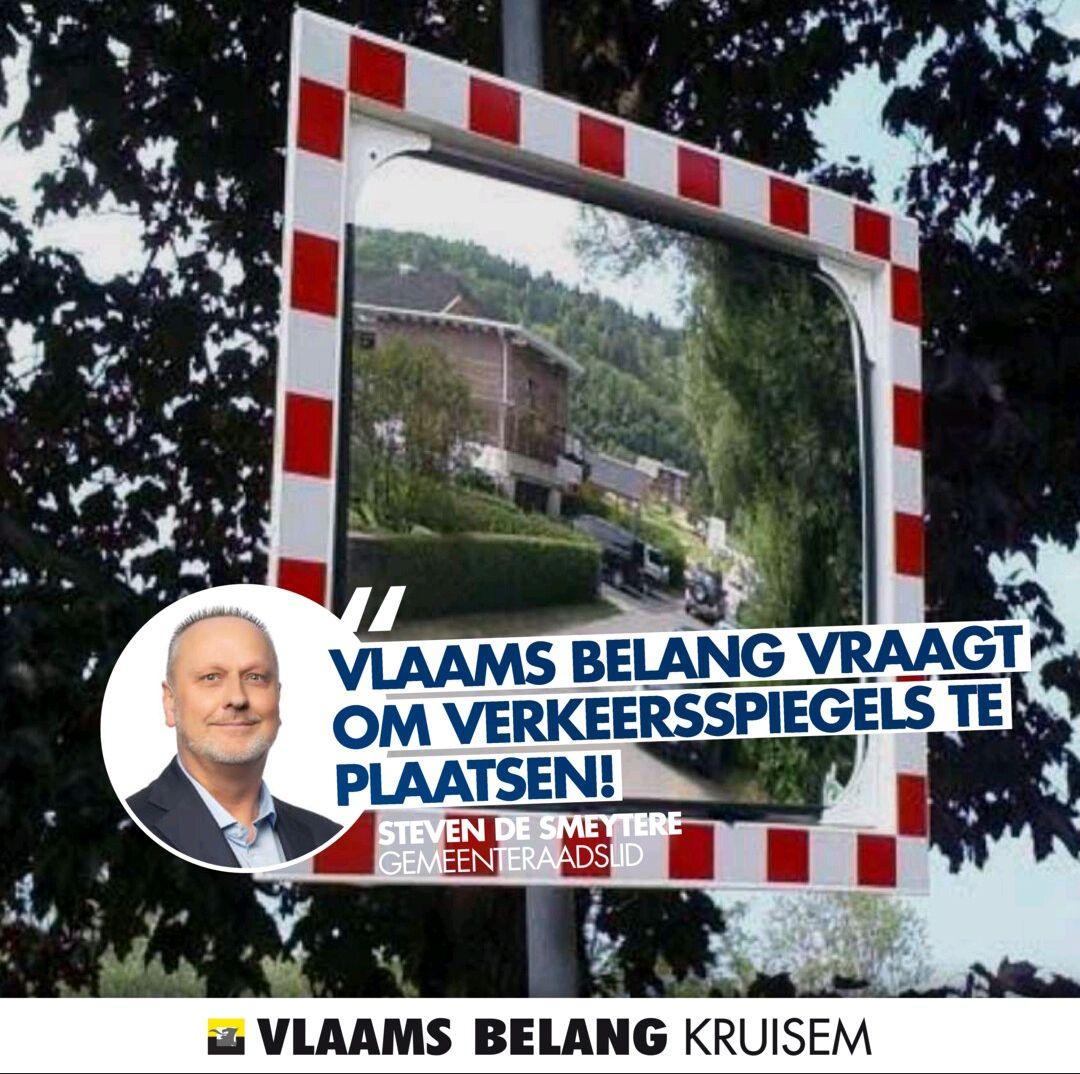 VLAAMS BELANG VRAAGT OM VERKEERSSPIEGELS TE PLAATSEN IN HUISE & OUWEGEM!