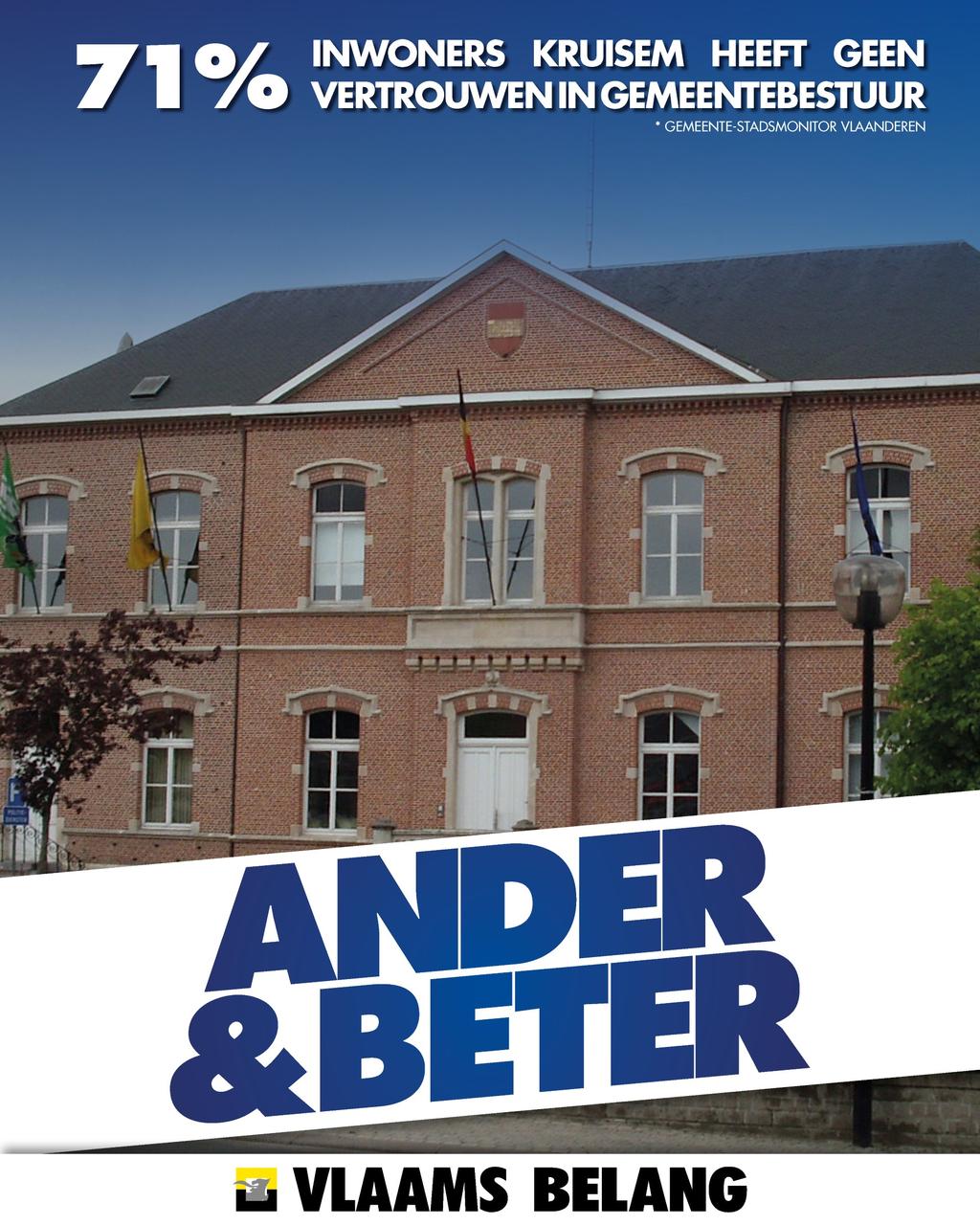 GEEN VERTROUWEN MEER IN HET GEMEENTEBESTUUR VAN KRUISEM!