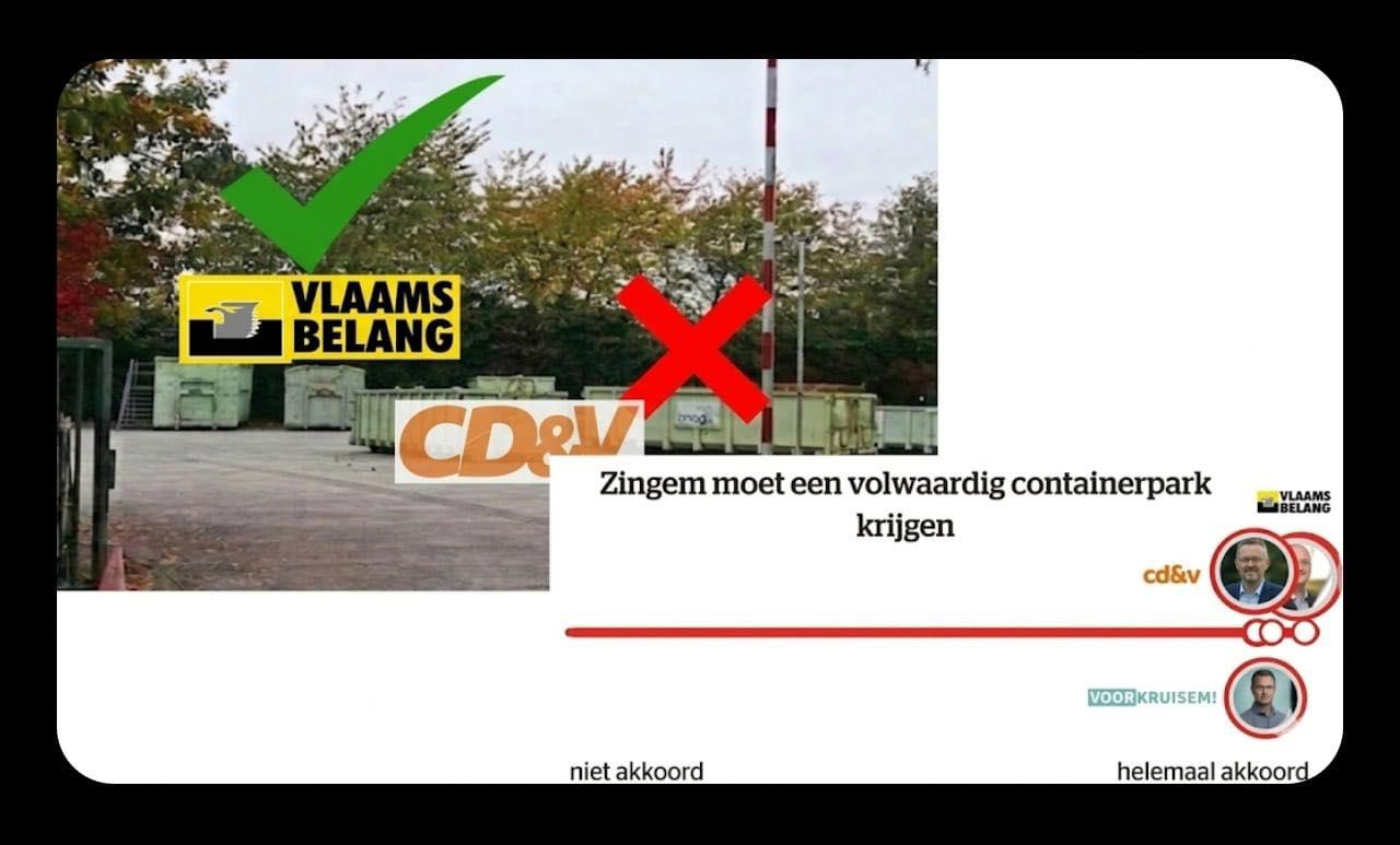 VLAAMS BELANG WIL VOLWAARDIG RECYCLAGEPARK IN ZINGEM!