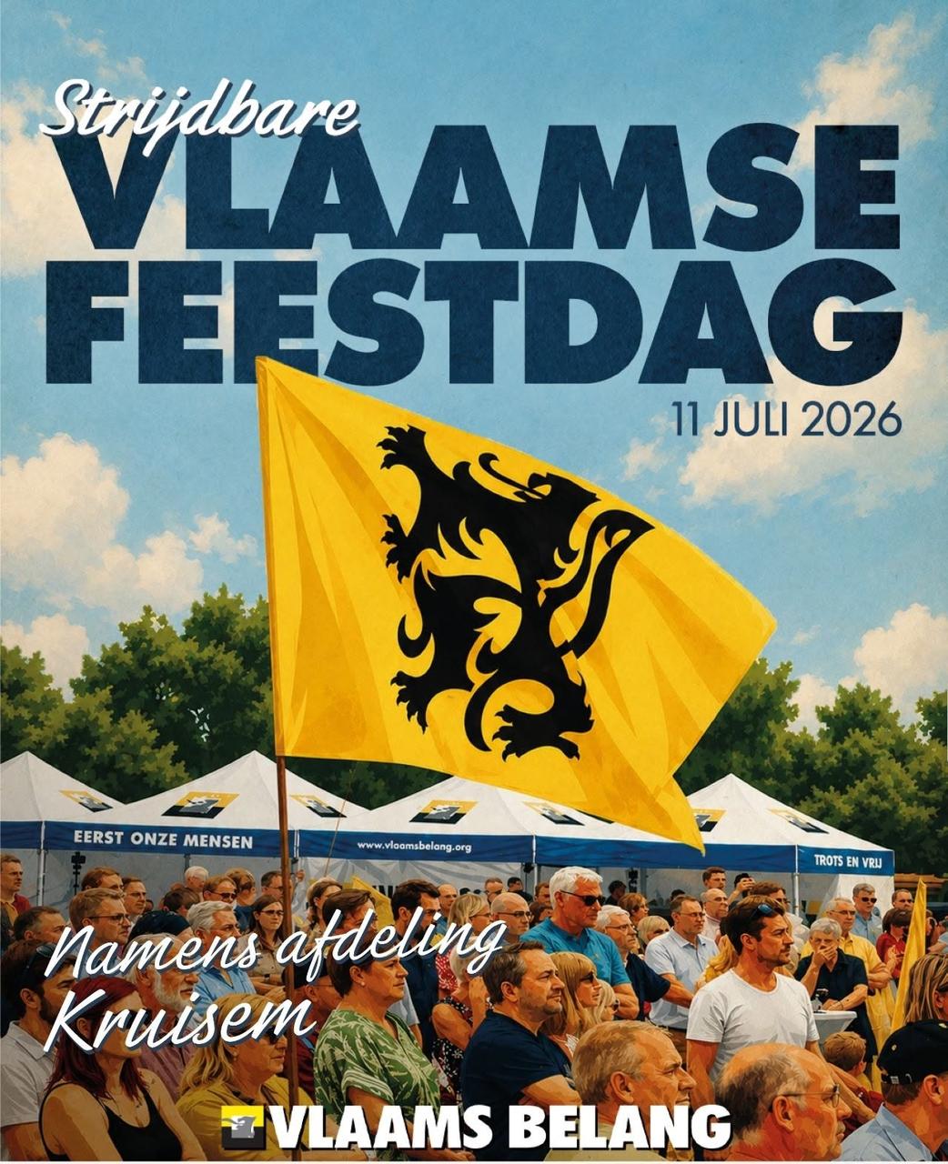 Fijne Vlaamse feestdag gewenst namens Vlaams Belang Kruisem