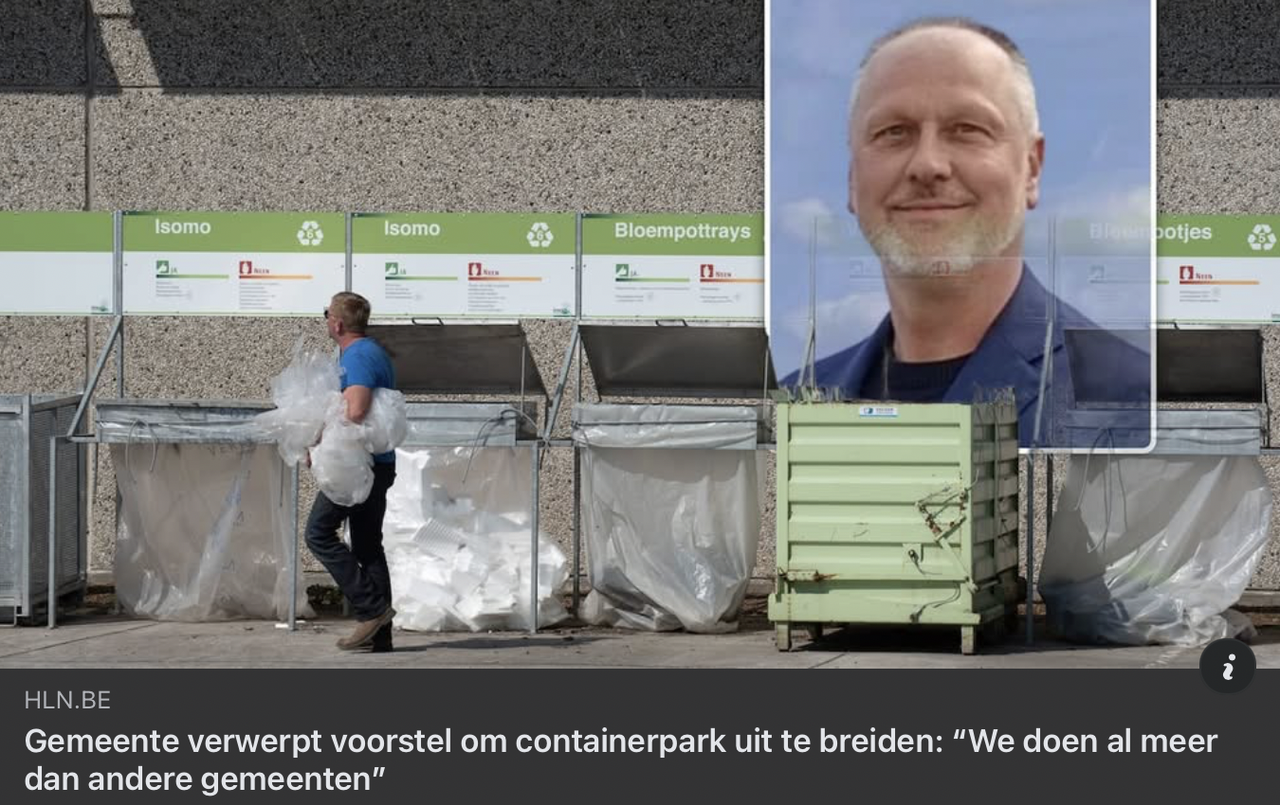 Persbericht 20 mei 2026 - Gemeente verwerpt voorstel om containerpark uit te breiden -