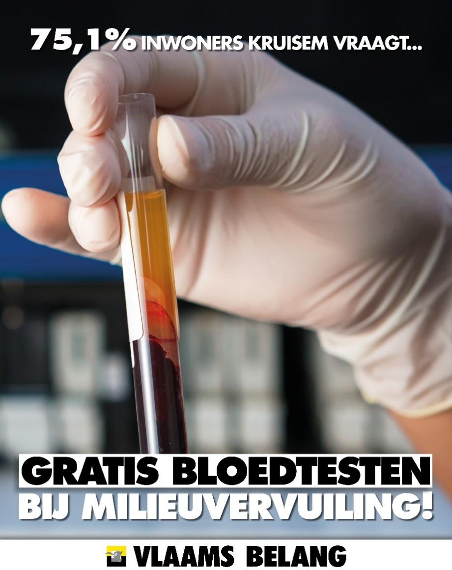 GRATIS BLOEDONDERZOEKEN BIJ MILIEUVERVUILING IN ONZE GEMEENTE!