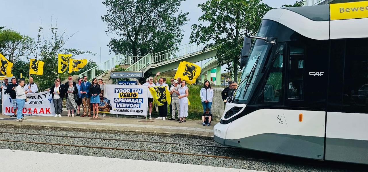Actie tramhalte Vosseslag De Haan voor veiliger openbaar vervoer