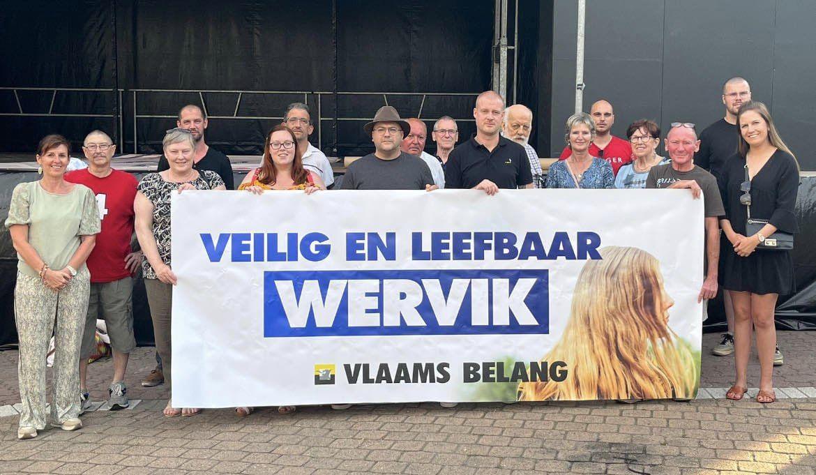 Stille betoging rond veiligheid Vlaams Belang Wervik