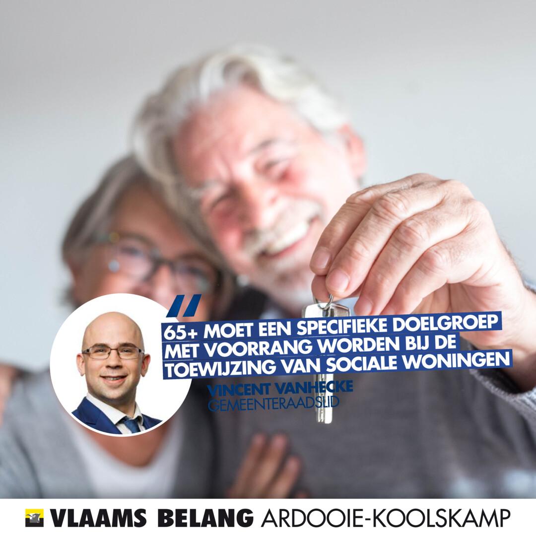 Vlaams Belang hamert op 65+ als specifieke doelgroep voor sociale woningen! 