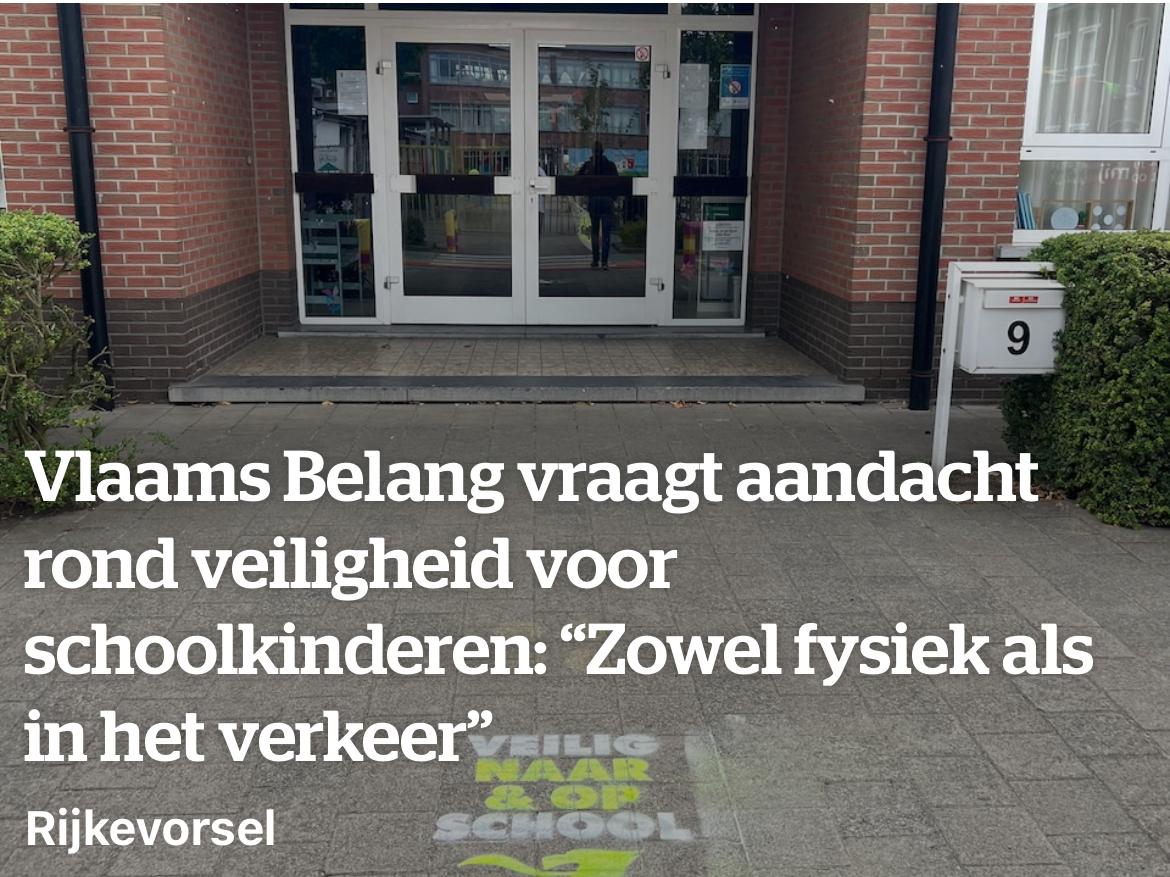 Vlaams Belang vraagt aandacht rond veiligheid voor schoolkinderen