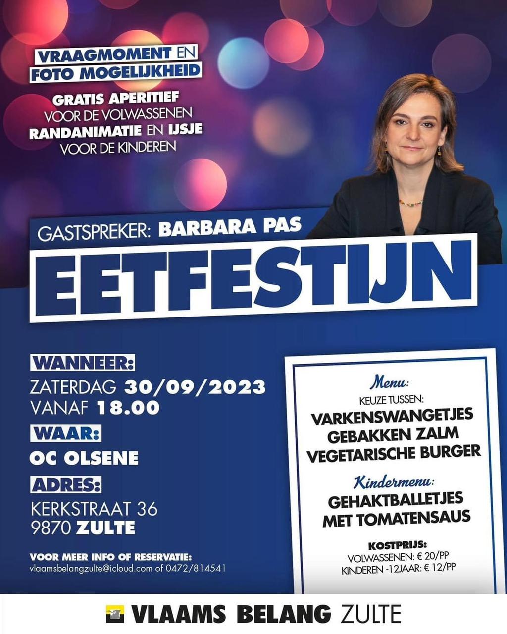 Eerste eetfestijn Vlaams Belang Zulte