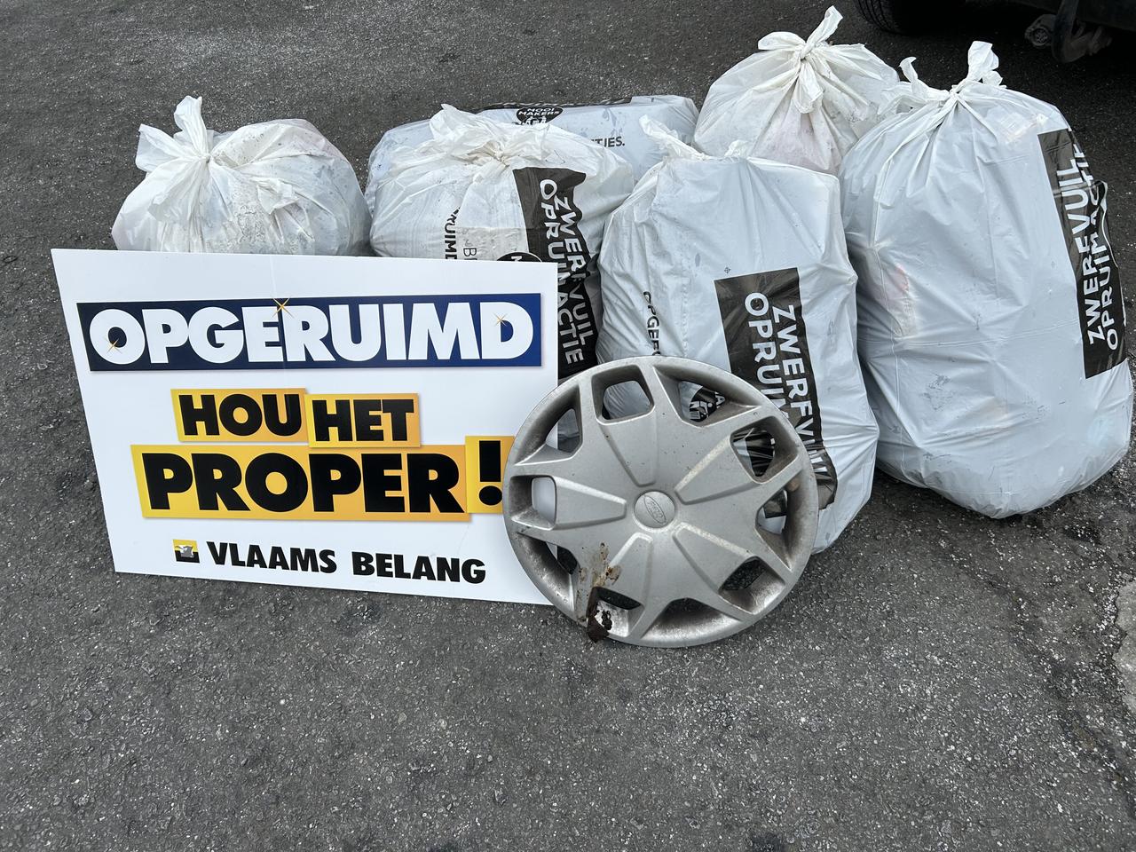 Vlaams Belang Zulte haalt zwerfvuil op 