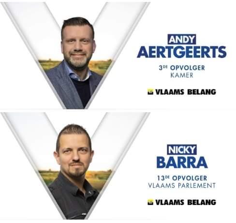 Kandidaten uit Zulte voor Oostvlaamse kieslijsten , Andy Aertgeerts en Nicky Barra