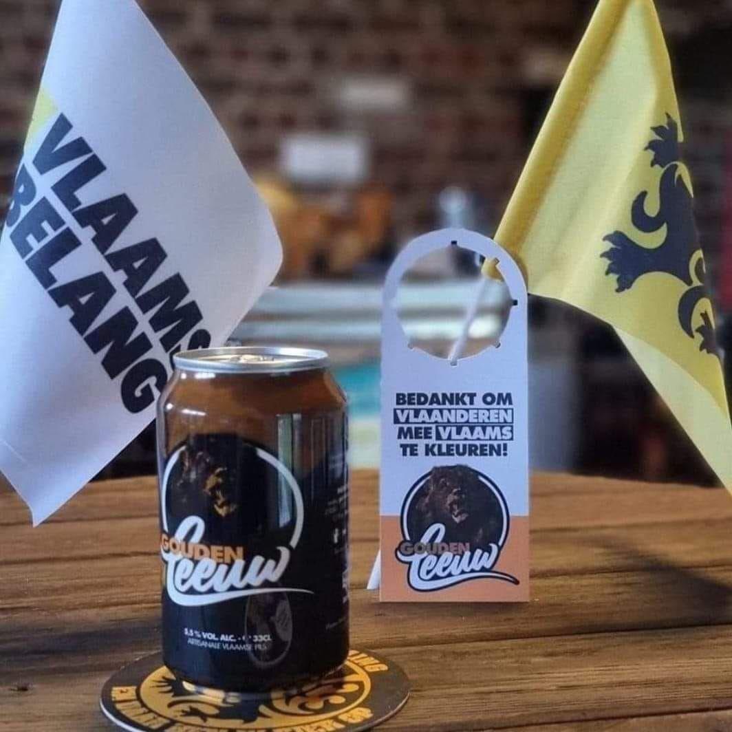 Vlaams Belang beloont wie leeuwenvlag  uithangt op 11 juli met eigen ‘Gouden  Leeuwbier’