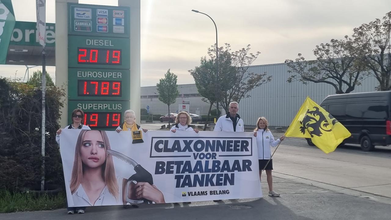 Vlaams Belang houdt claxonneeractie tegen hoog blijvende energieprijzen