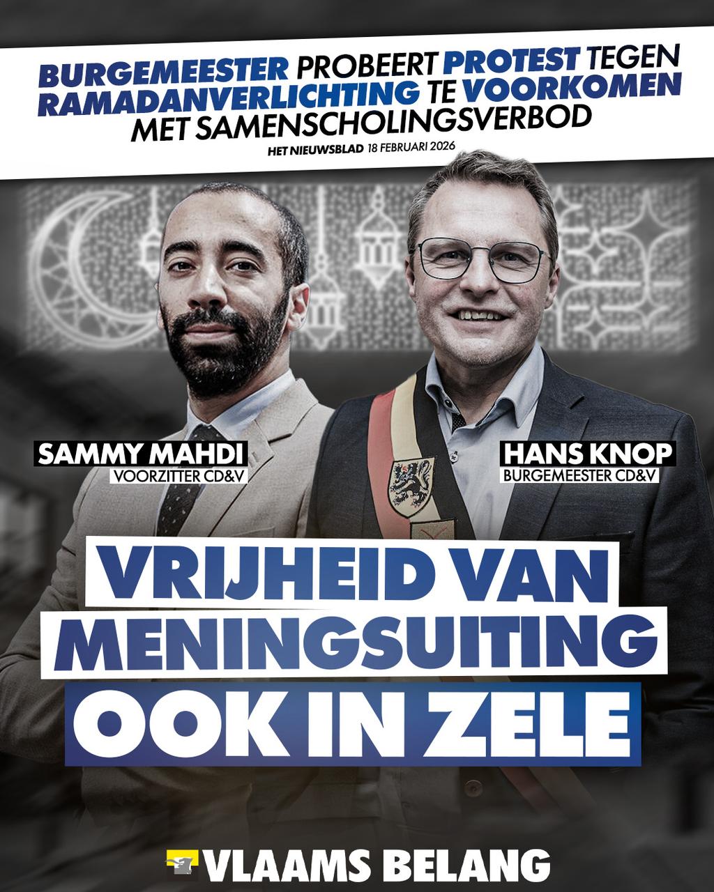 Vrijheid van meningsuiting, ook in Zele.