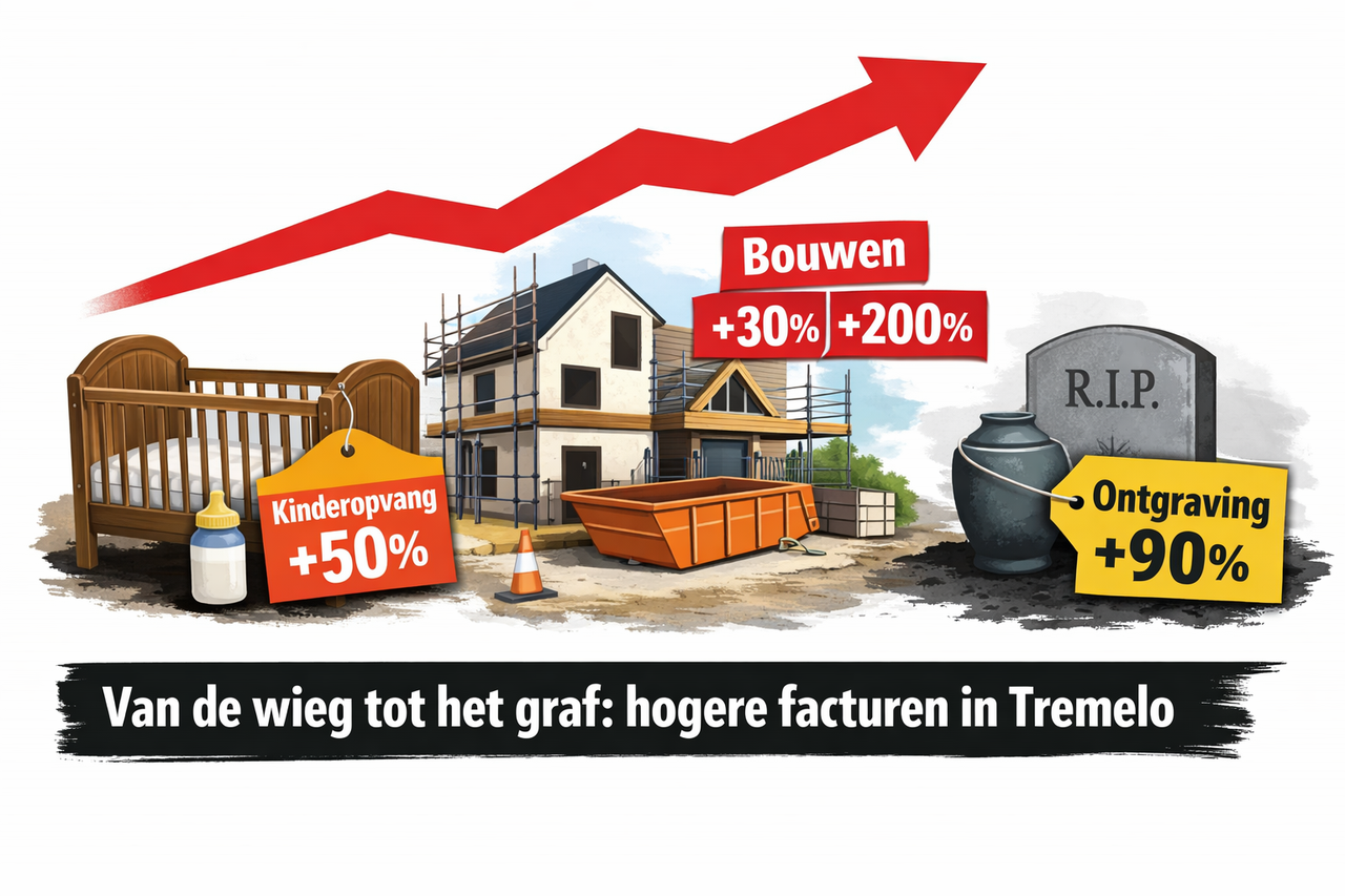 Na stijging opcentiemen: ook gemeentelijke retributies swingen in Tremelo de pan uit.