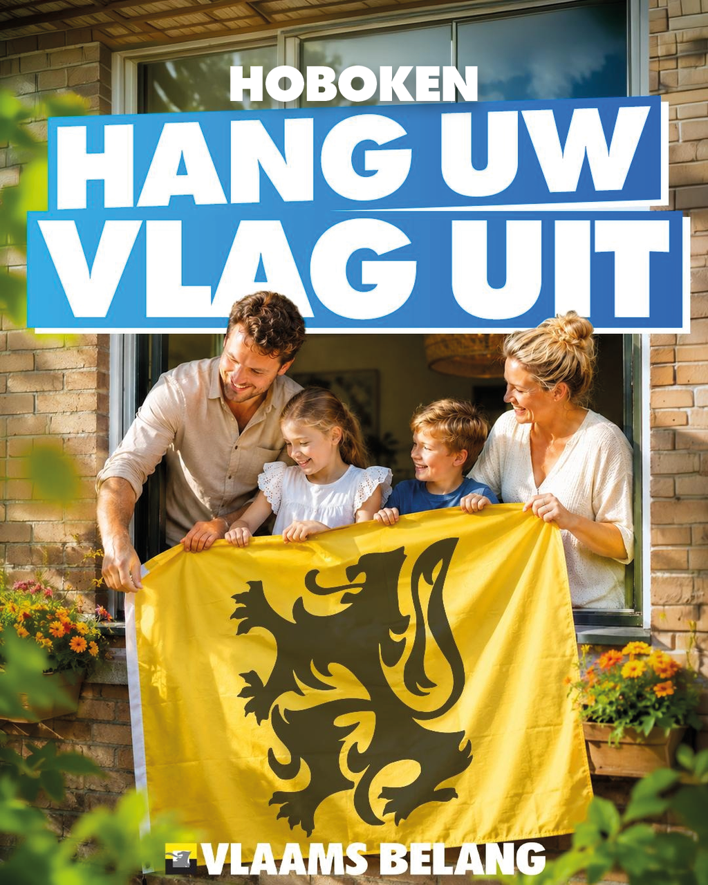 Hang uw vlag uit. Vlaanderen GROOT. 