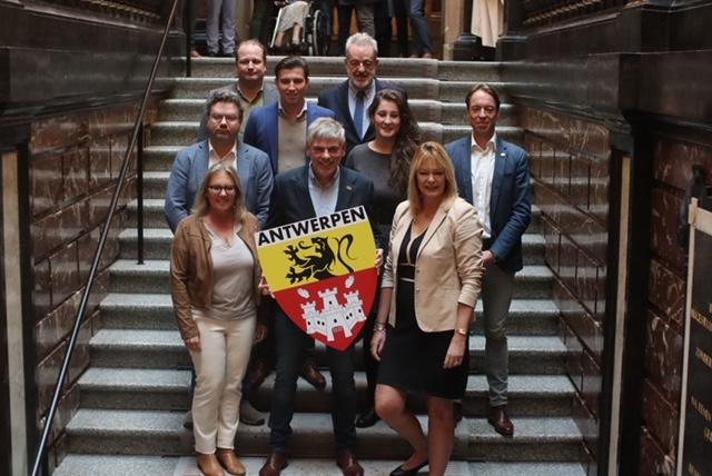 Persvoorstelling lijsttrekkers gemeenteraad en districten Antwerpen. 