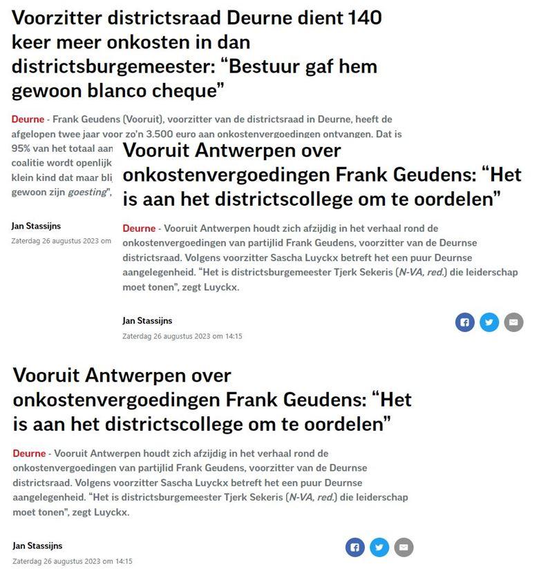 Persbericht Vlaams Belang Deurne 28/08/2023