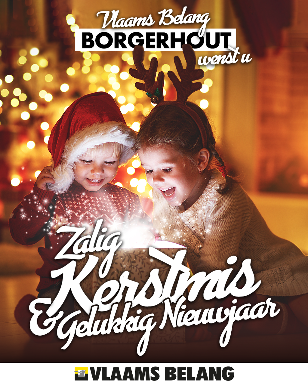 Zalige Kerst en een gelukkig nieuwjaar vanwege afdeling Borgerhout