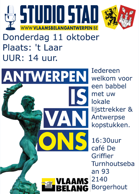 Studio Stad op het Laar nu donderdag 11 oktober.