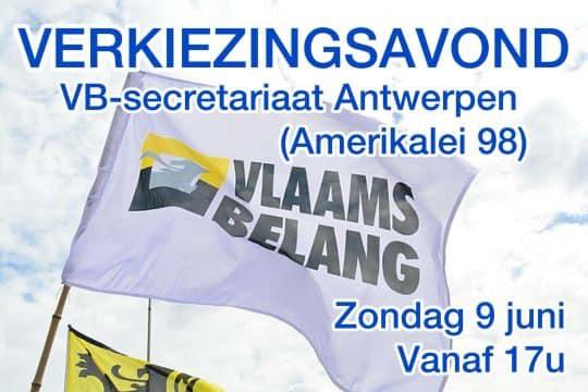 Verkiezingsavond op 9 juni in Antwerpen vanaf 17u.