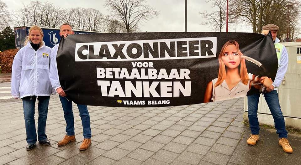 Actie tegen de hoge brandstofprijzen.