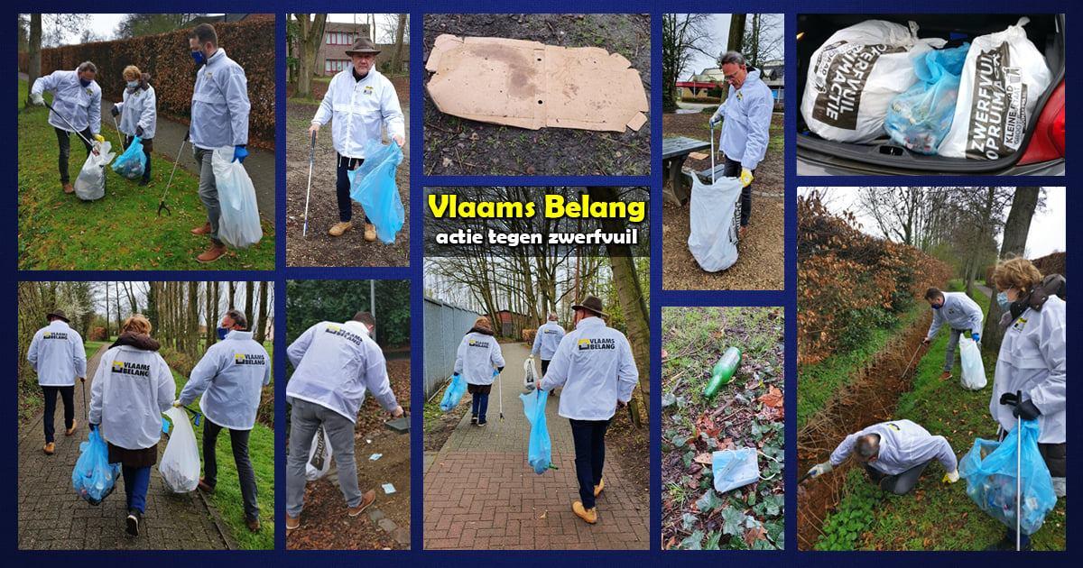 Actie tegen zwerfvuil.