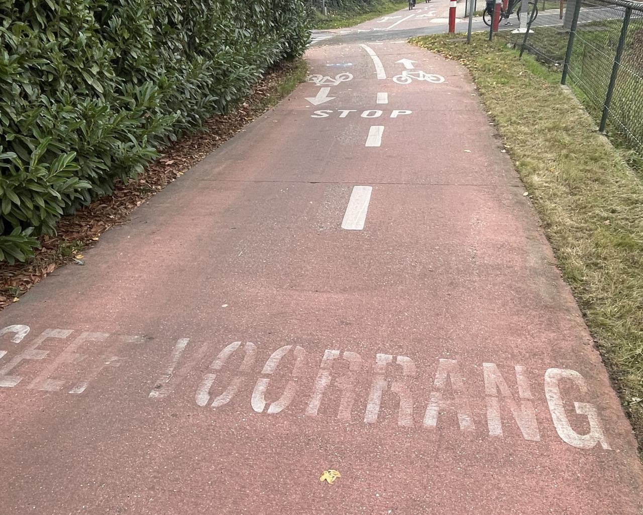 Onze vraag om de teksten te herschilderen is uitgevoerd.