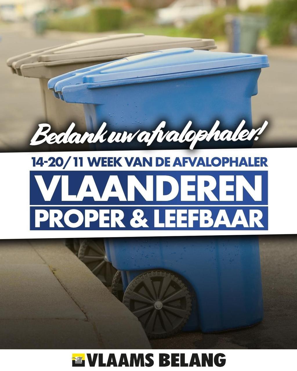 Vlaams Belang Stabroek bedankt het ganse afvalteam voor hun inzet tijdens "week van de afvalophaler."