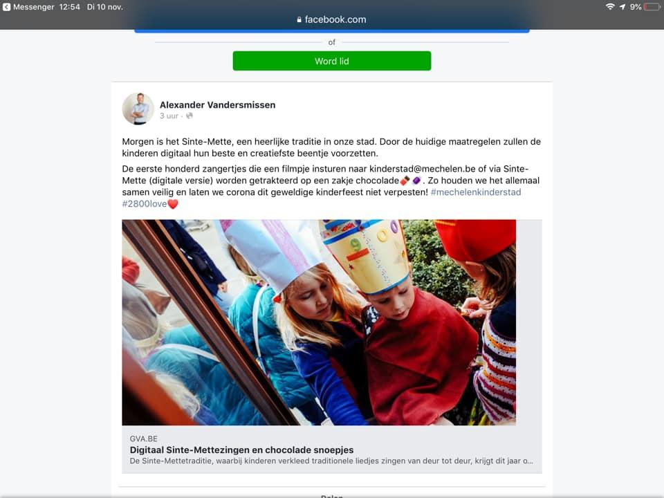 Sinte Mettelied voor alle Mechelse kinderen