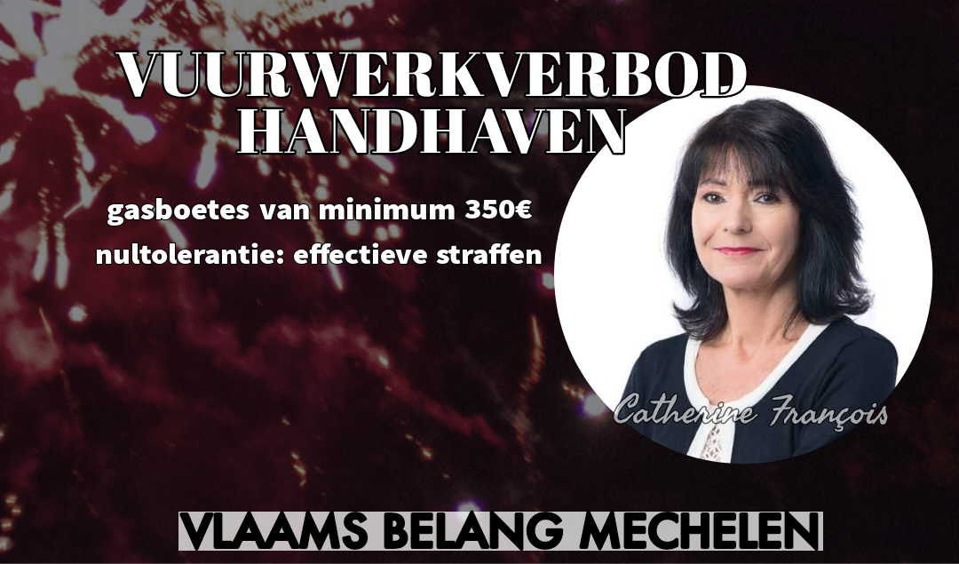 Tussenkomst vuurwerkverbod oudjaarsnacht - Catherine François