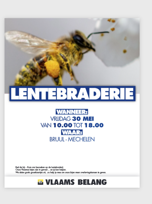 Vlaams Belang Mechelen op de Lentebraderij – Red de Bij