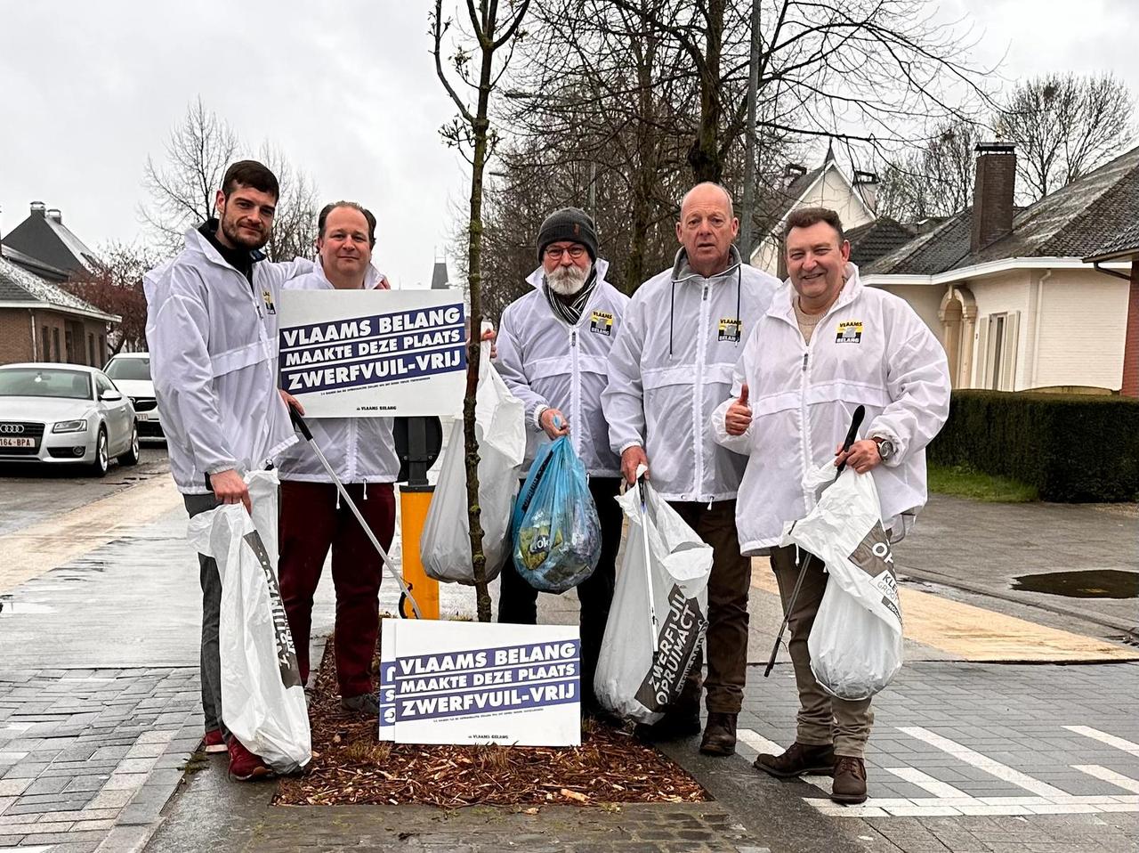 Vlaams Belang Klein-Brabant ruimt zwerfvuil op