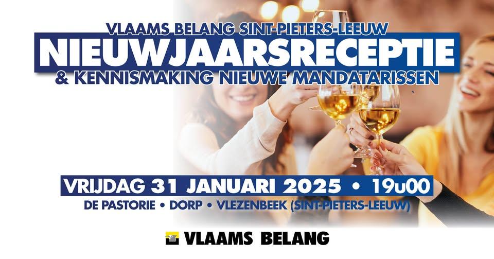Kom naar onze nieuwjaarsreceptie op vrijdag 31 januari in Vlezenbeek!
