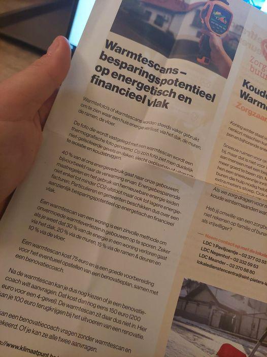 Vraag op de gemeenteraad: Warmtescan