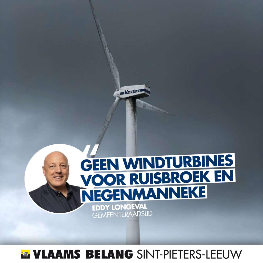 Verzet tegen winturbine in de buurt van Negenmanneke en Ruisbroek