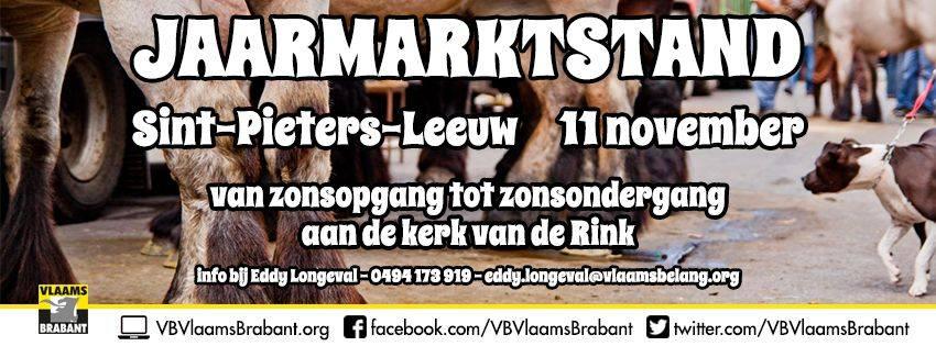 Jaarmarkt Sint-Pieters-Leeuw op 11 november!